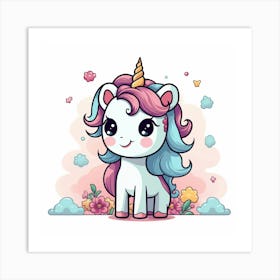 Cute Unicorn 407 Art Print