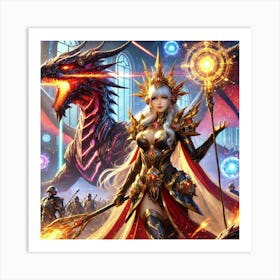 A Majestic Sci Fi Depiction Of Empress Lian, Comma Art Print