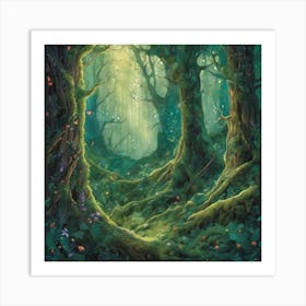 forêt enchantée Art Print