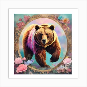 Bear In A Frame Art Print