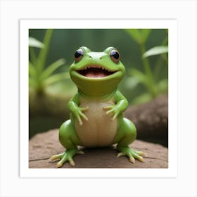 Funny Frog 1 Art Print