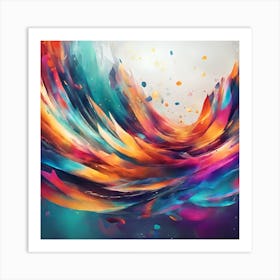 Abstract Vibrant Colorful Experience Art 1024 X 1024 Px Jpg Art Print