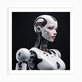 Futuristic Female Robot 15 Art Print