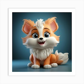 Cute Fox 125 Art Print