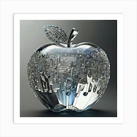 Apple With Music Notes 1 Art Print