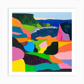 Colourful Abstract Acadia National Park Usa 6 Art Print