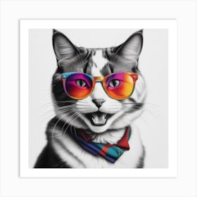 Cat In Sunglasses 1 Art Print