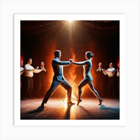 Dancers In Flames 5 Art Print