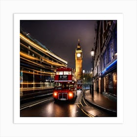 Double Decker Bus In London Art Print