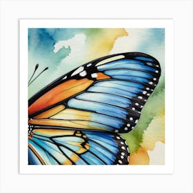 Butterfly Watercolor Painting Art Print