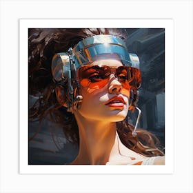 Futuristic Girl 2 Art Print