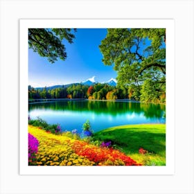 Beautiful magic forest landscape Art Print