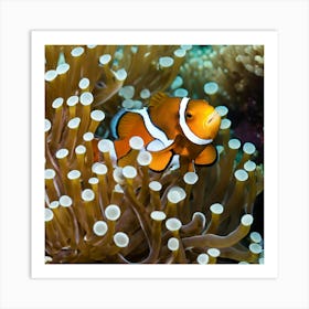 Clownfish In Anemone 1 Art Print