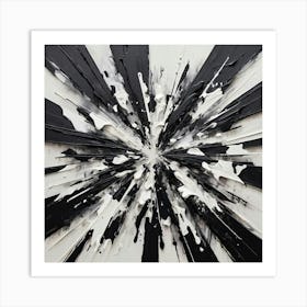 Black and White Abstract Art 140 Art Print