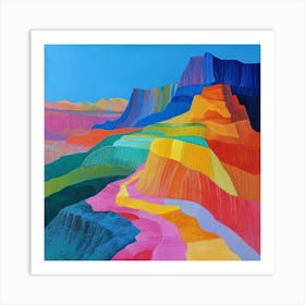 Colourful Abstract Zhangye National Park China 2 Art Print