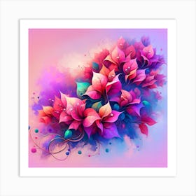 Abstract Flower Painting Art Print