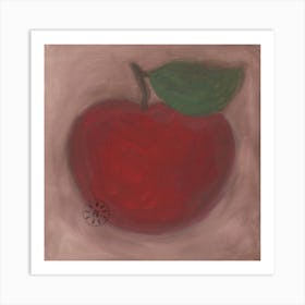 Big Red Apple Art Print