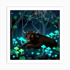 Ox In The Forest Art Print