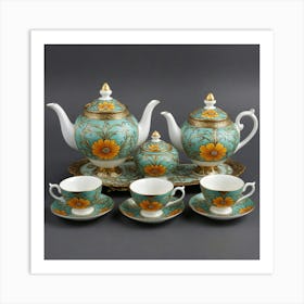 Chinese Tea Set Art Print