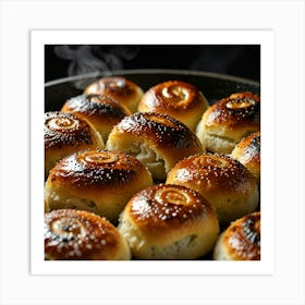 Buns In A Pan Art Print