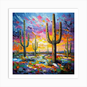 Saguaro Sunset Art Print