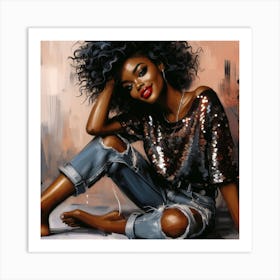 Afro Girl 68 Art Print