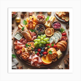 Christmas Food Platter 2 Art Print