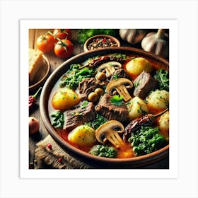 Sovereign Flame Beef And Goat Broth Art Print