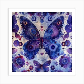 Blue Butterfly 9 Art Print