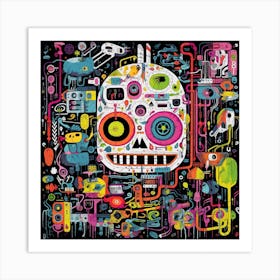 Psychedelic Skull 2 Art Print