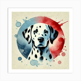 Watercolor Dalmatian 1 Art Print