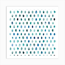 Palette Dots Blue Square Art Print