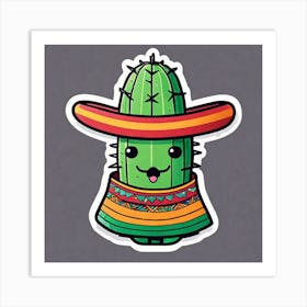 Cactus In A Sombrero Art Print