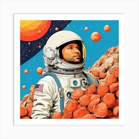 Astronaut In Space 7 Art Print