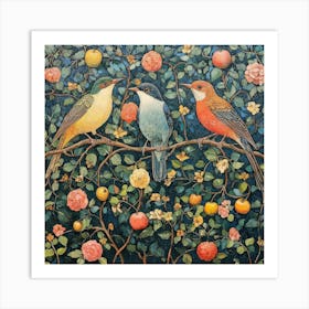 Birds In A Tree Art 2 Art Print