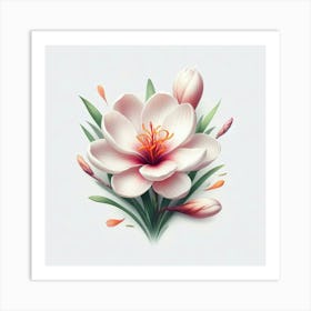 Saffron Flower Art Print