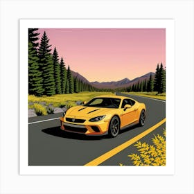 High-Speed Automotive Elegance in Focus Art Print