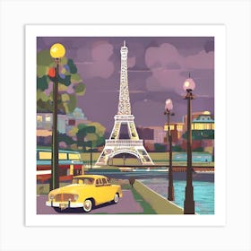 Paris At Night Art Print