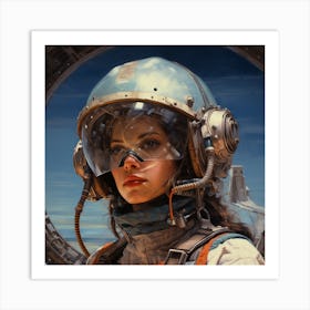 Space Girl 5 Art Print