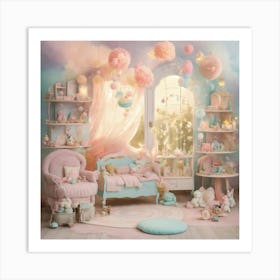 Shabby Chic Dreamy Mist Pastel Junk Journals Nurse (37) Art Print