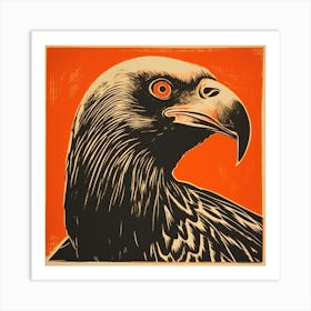 Retro Bird Lithograph Vulture 1 Art Print