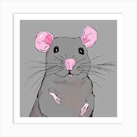 MSPaint Rat #2 Art Print