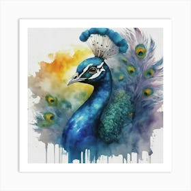 Peacock Canvas Print 1 Art Print