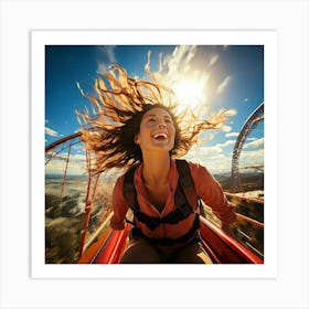 Firefly Adventure, Excitement, Thrill, Roller Coaster, Wind, Sun, Hair, Fun, Amusement Park, Adrenal (8) Affiche