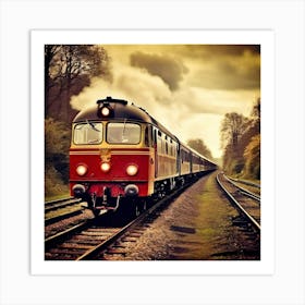 Transportation Railway Transport Rail Track Chemin De Fer Train Britain Signal Yellow Red (11) Art Print