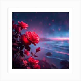 Roses On The Beach 14 Art Print