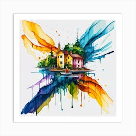 Stunning watercolor landscapes 11 Art Print