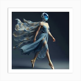 Blue Ballerina Art Print