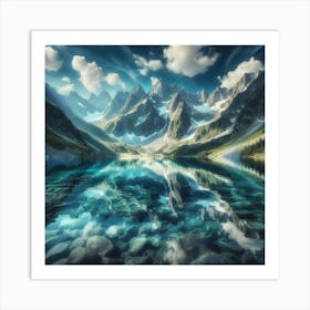 Lake In The Mountains 74 Art Print