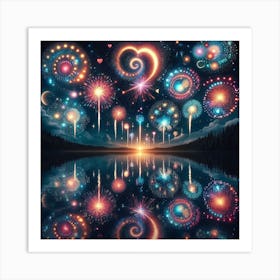 Fireworks In The Sky 1 Art Print